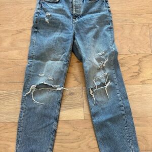 Zara Blue Straight Leg Jeans for Women